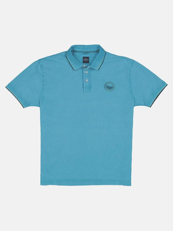 engbers Herren Polo-Shirt uni Blautuerkis 33135