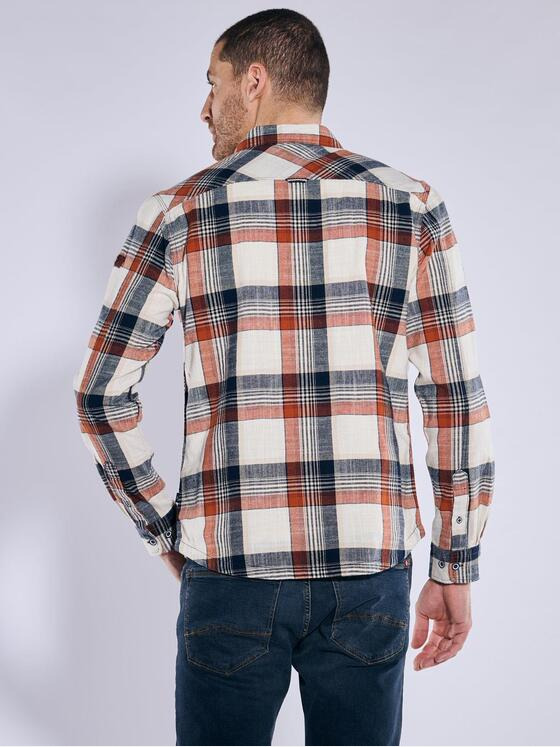 engbers Herren Overshirt kariert Orange 37167