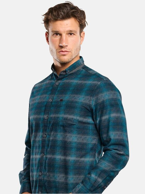 engbers Herren Karohemd Petrolgruen 33656