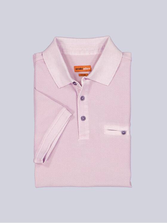 emilio adani Herren Poloshirt mit versteckter Brusttasche Rosa 40766