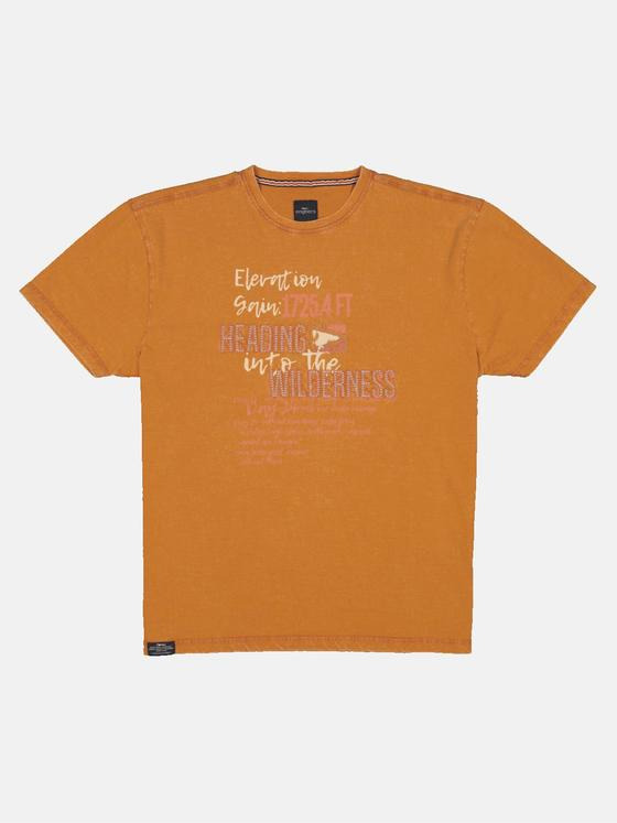 engbers Herren T-Shirt mit Stickerei Dunkelorange 32794