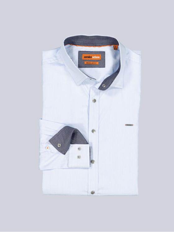 emilio adani Herren Langarm-Hemd regular Blau 35309