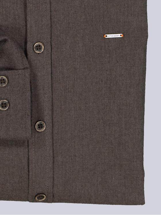emilio adani Herren Langarm-Hemd regular Braun 35556