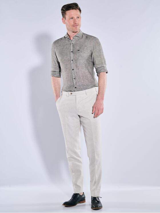 engbers Herren Anzug-Hose mit Leinenanteil Weiß 38421