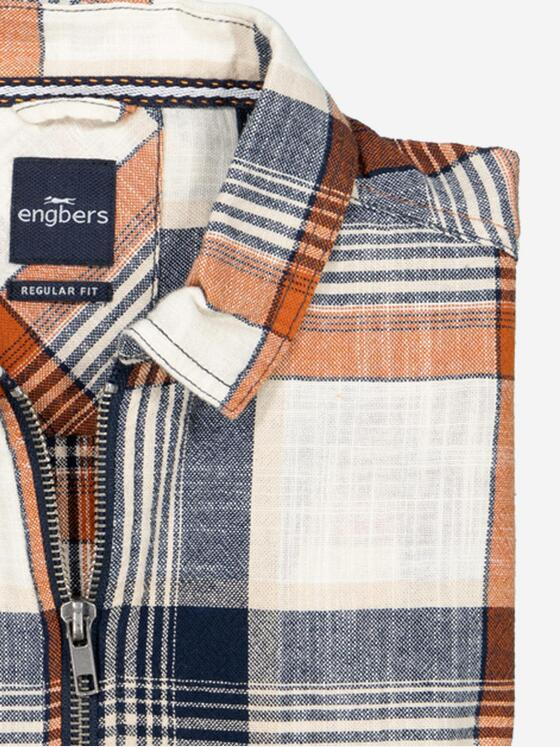 engbers Herren Overshirt kariert Orange 37167