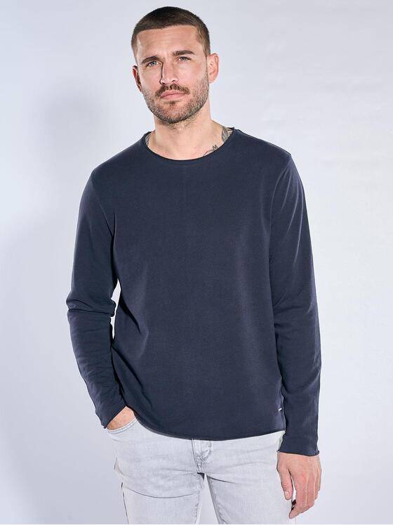 emilio adani Herren Rundhals Shirt Saphirblau 40426