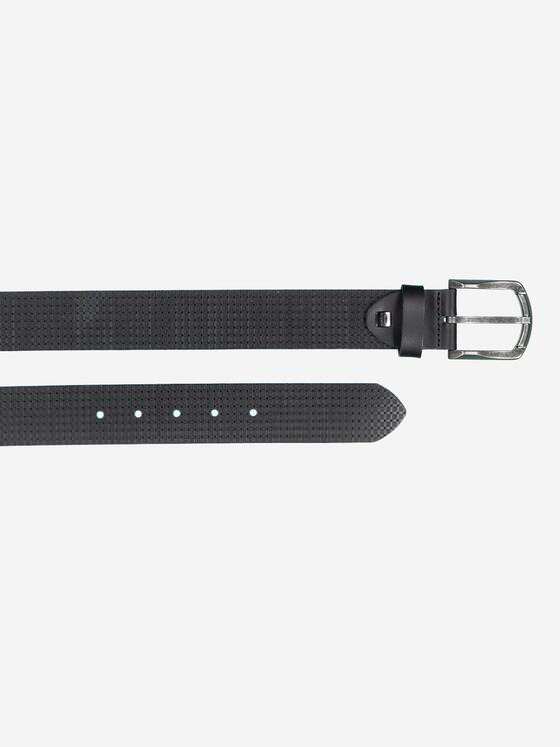 engbers Herren Ledergürtel geprägt Schwarz 37862