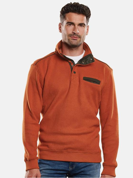 engbers Herren Sweatshirt Stehbund Dunkelorange 32299