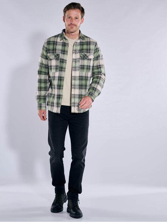 engbers Herren Overshirt kariert Grün 37396