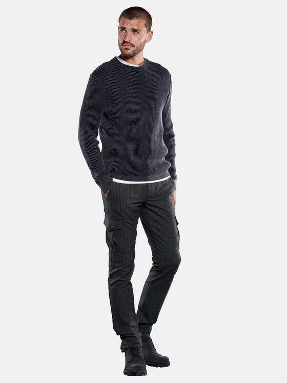 emilio adani Herren Pullover strukturiert Grau 33451