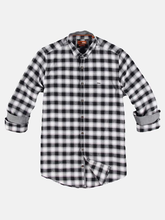 emilio adani Herren Karohemd mit Kontrastdetails Grau 30845