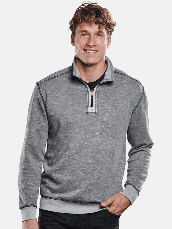 engbers Herren Sweatshirt mit einzigartigem Farbeffekt Kieselgrau 30807