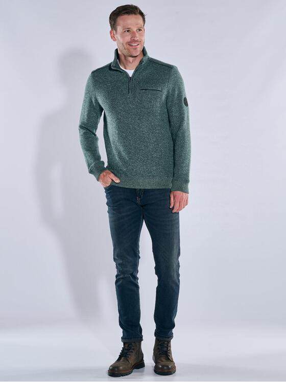 engbers Herren Sweatshirt mit Stehkragen Gruen 39530