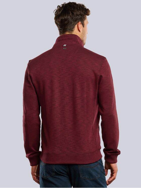 engbers Herren Sweatjacke meliert Dunkelrot 33748