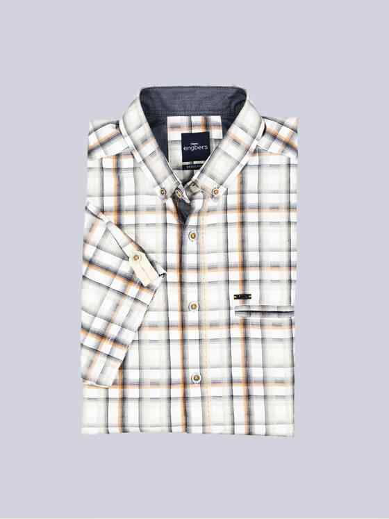 engbers Herren Kurzarm-Hemd gemustert Orange 38579