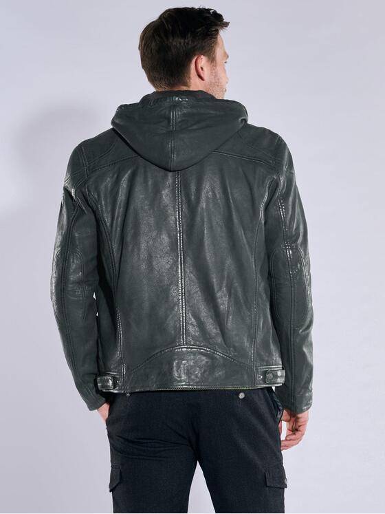 engbers Herren Lederjacke regular Dunkelgruen 37420