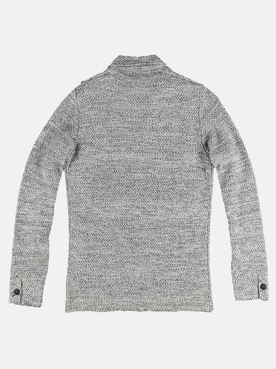 emilio adani Herren Stricksakko Silbergrau 31155