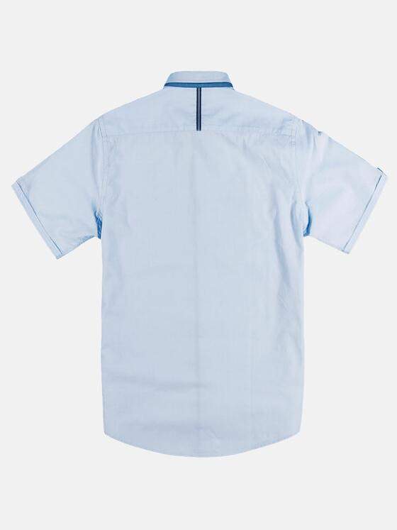 engbers Herren Unifarbenes Kurzarmhemd mit stylischen Kontrastdetails Hellblau 29760