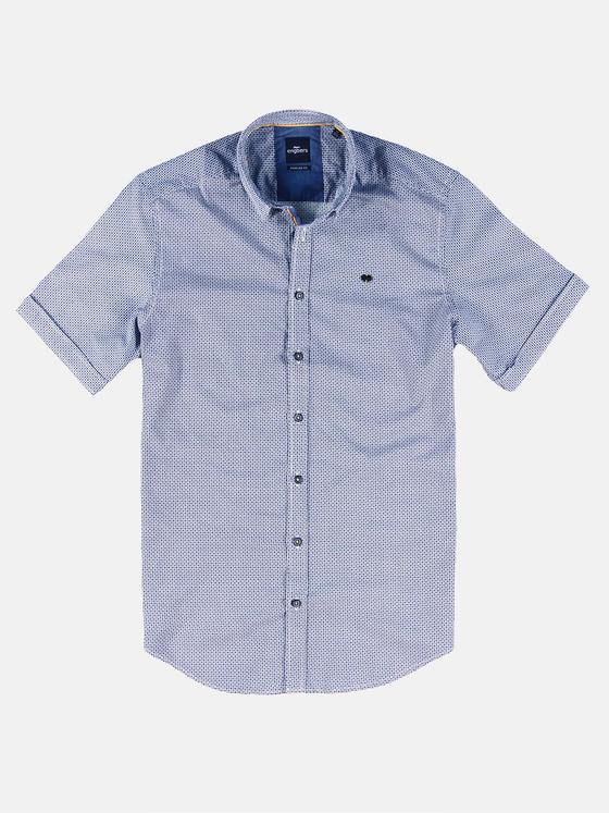 engbers Herren Kurzarmhemd mit Stretch-Anteil und dezenten Kontrastdetails Royalblau 29723