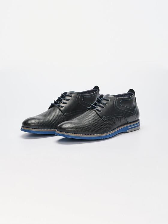 engbers Herren Halbschuh aus Leder Blau 36531