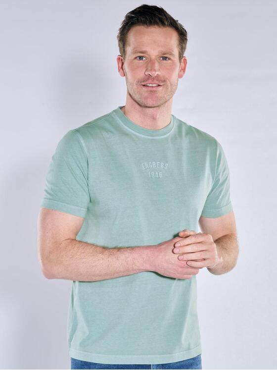 engbers Herren Rundhals T-Shirt Mittelblau 39931