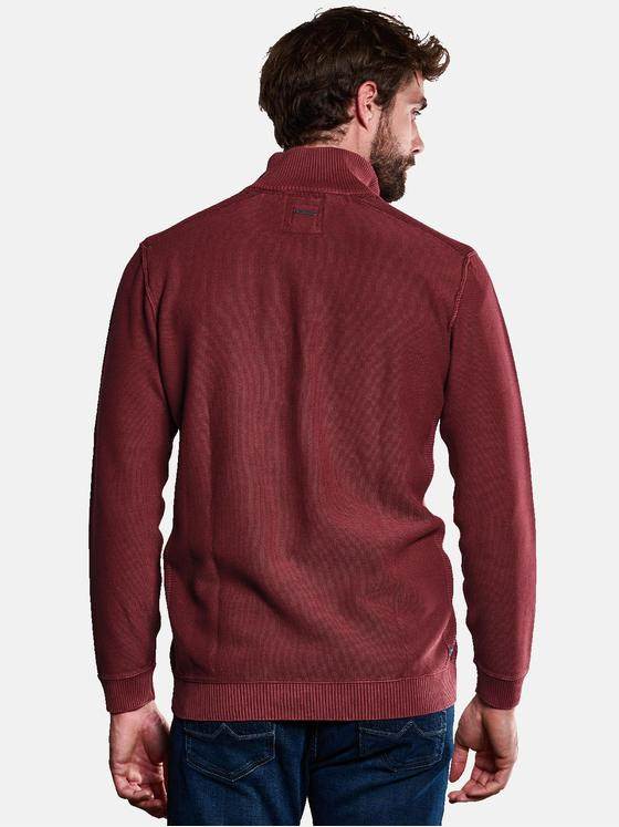 engbers Herren Pullover Polokragen Feuerrot 33935
