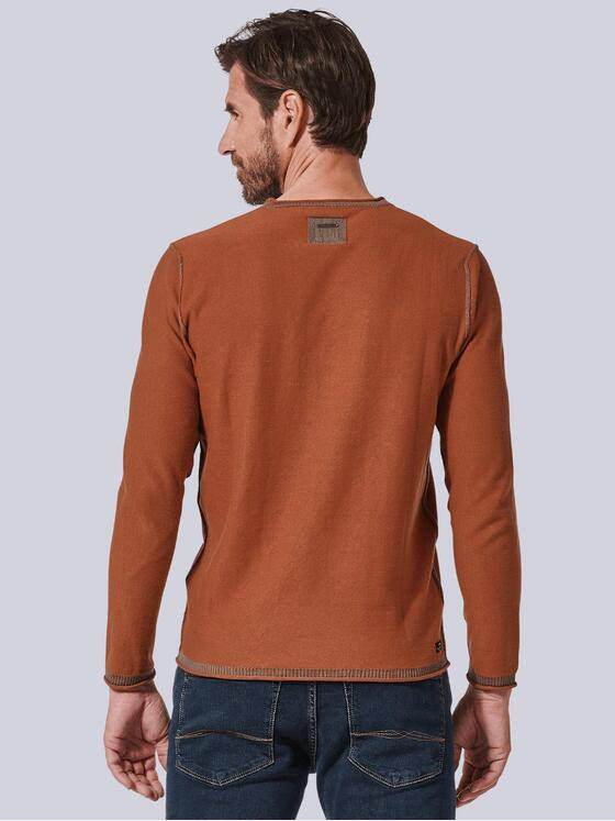 engbers Herren Pullover uni Orange 35479