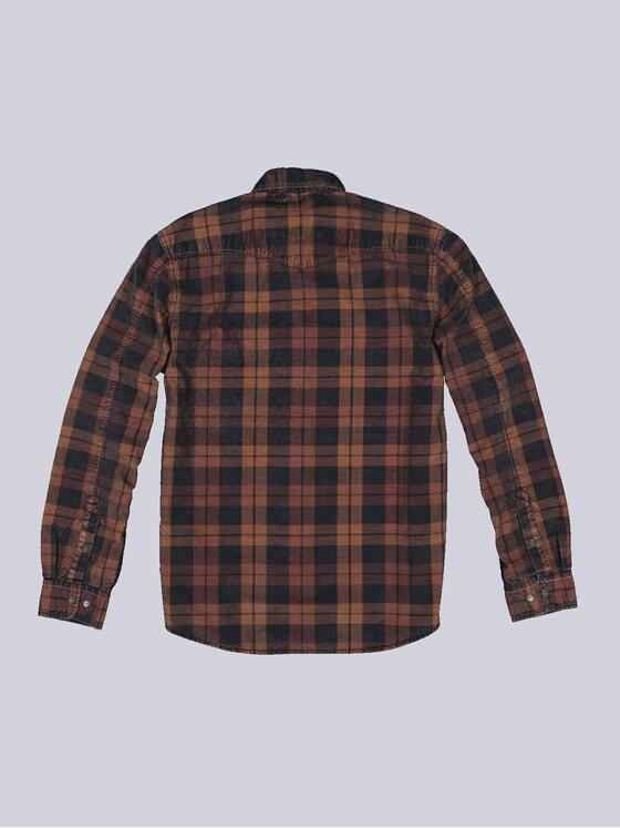 engbers Herren Langarm-Hemd aus Cord Dunkelorange 33667