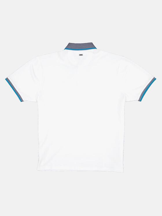 engbers Herren Polo-Shirt mit Kontrastdetails Weiß 33141