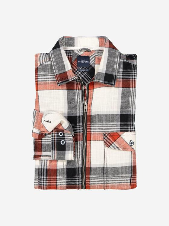 engbers Herren Overshirt kariert Rot 37216
