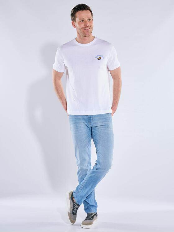 engbers Herren T-Shirt mit Rückenprint Reinweiss 40726
