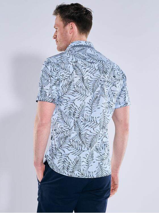 engbers Herren Kurzarm-Hemd gemustert Hellblau 38878