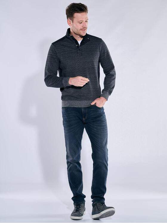 engbers Herren Sweatshirt mit Stehkragen Schwarz 38180