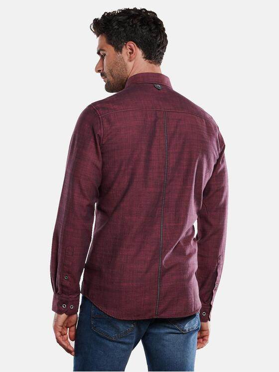 engbers Herren Langarm-Hemd mit feiner Struktur Signalrot 32008