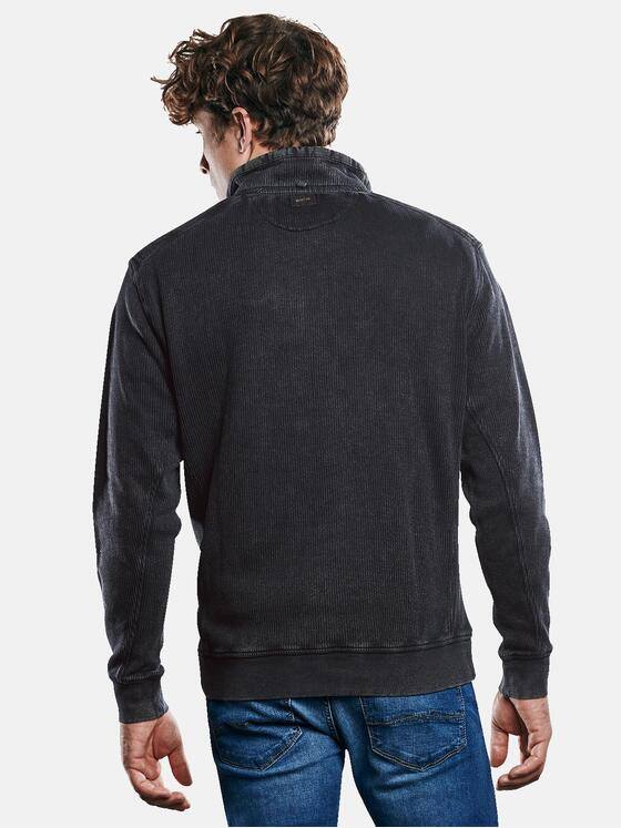 engbers Herren Sweatshirt mit Rippenstruktur Granitgrau 31667