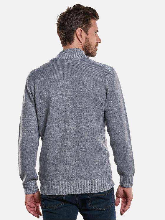 engbers Herren Strickjacke strukturiert Grau 33940
