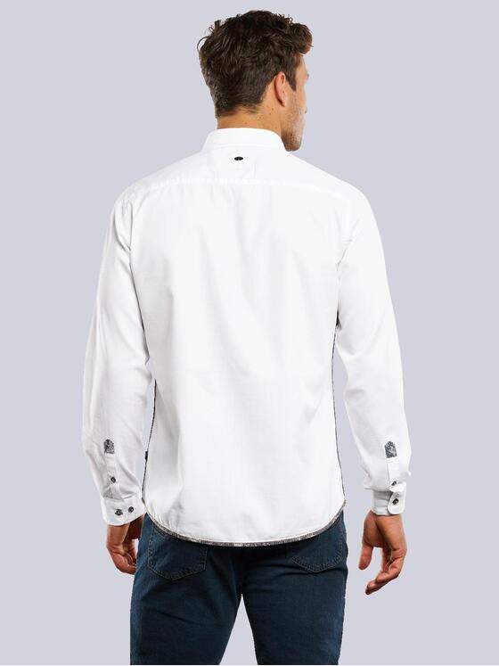 engbers Herren Langarm-Hemd mit Galonstreifen Reinweiss 33467