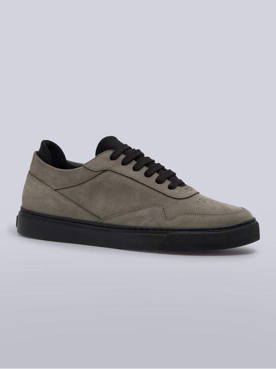emilio adani Herren Sneaker aus Nubuk-Leder Grau 39291
