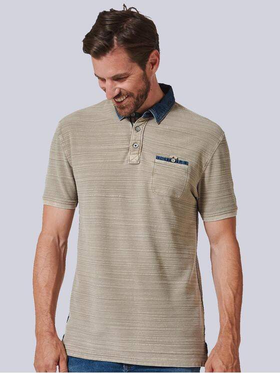 engbers Herren Polo-Shirt strukturiert Braun 35239