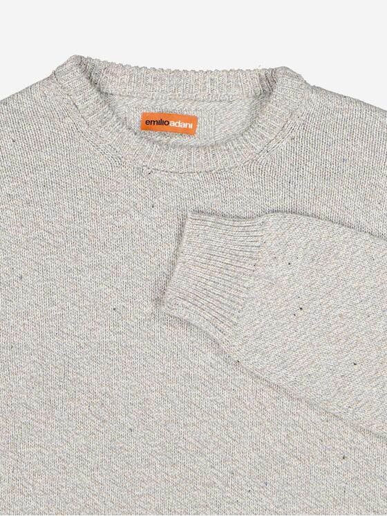 emilio adani Herren Pullover aus italienischer Baumwolle Grau 38211