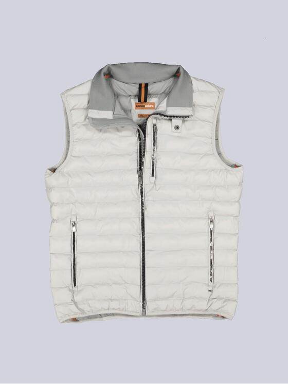 emilio adani Herren Steppweste regular Grau 36249