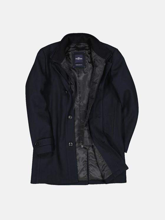 engbers Herren Mantel mit heraustrennbarem Inlet Saphirblau 33589