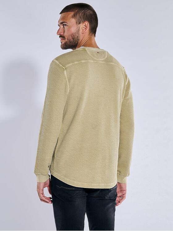emilio adani Herren Sweatshirt strukturiert Gelb 37722