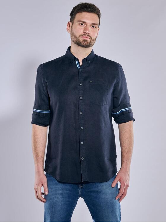 engbers Herren Langarm-Hemd regular Saphirblau 36627