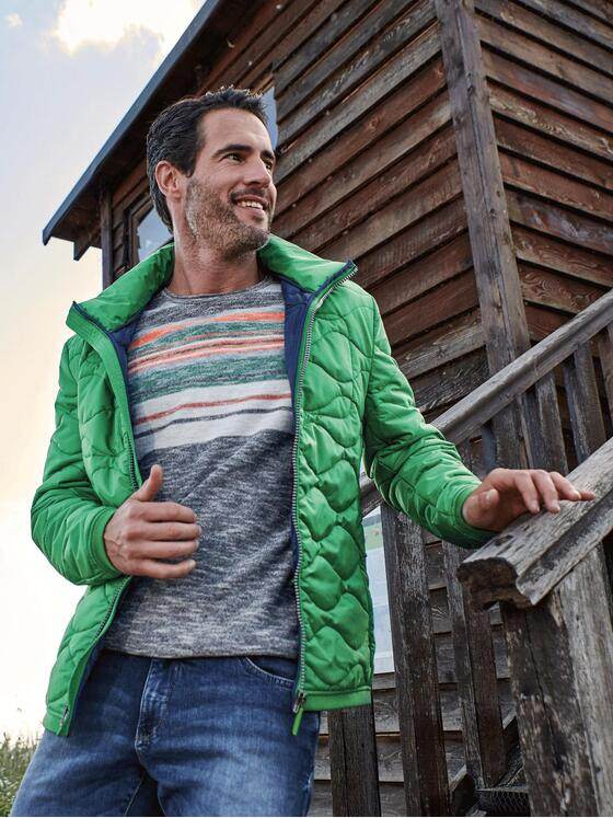 engbers Herren Auffällig gefärbte Steppjacke Grasgruen 30167