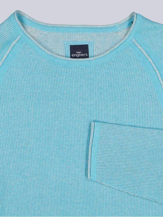 engbers Herren Pullover uni Mittelblau 38680