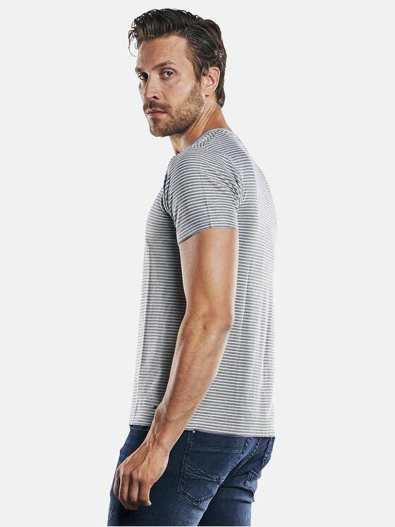 emilio adani Herren Rundhals T-Shirt mit besonderer Warenstruktur Schwarz 30187