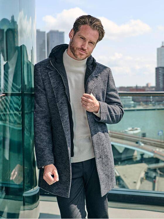 engbers Herren Mantel Saphirblau 39403