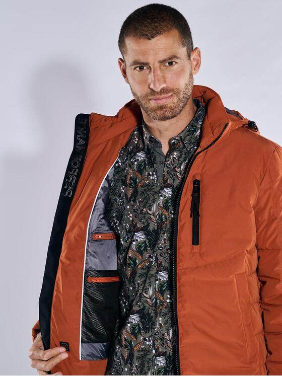 engbers Herren Steppjacke mit abnehmbarer Kapuze Orange 37411