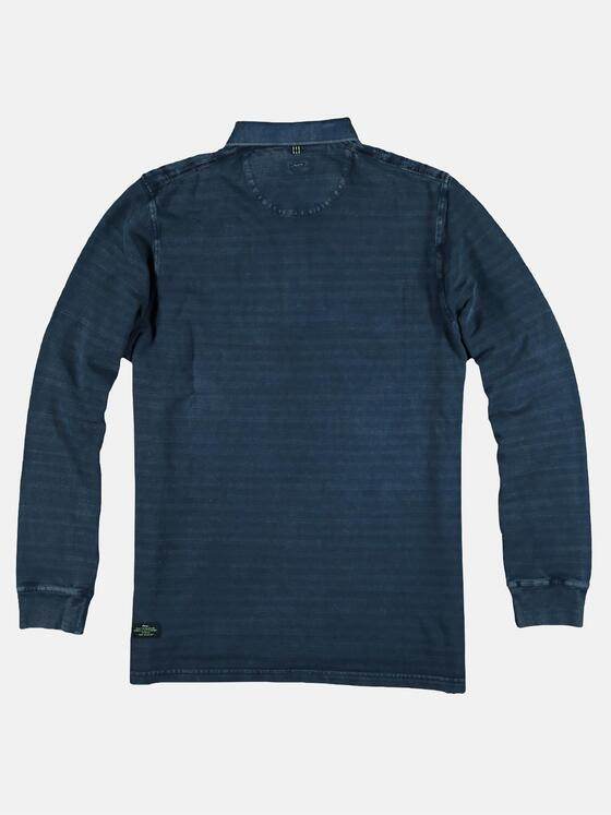 engbers Herren Poloshirt langarm Indigoblau 29234